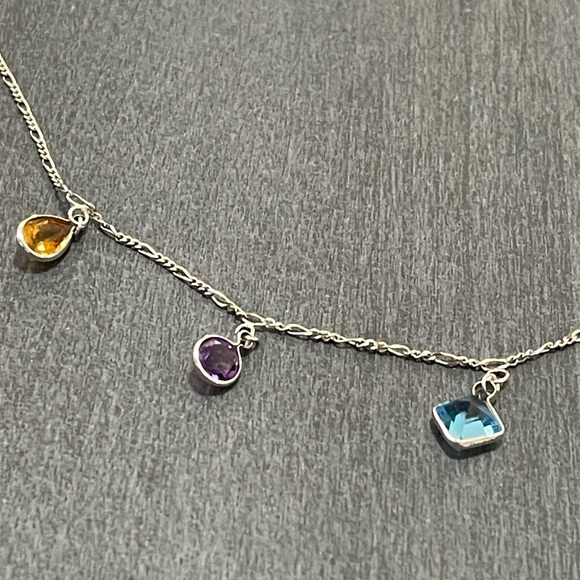 Multi colored gemstone necklace - Picture 2 of 6